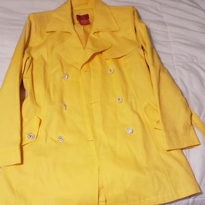 Vintage Oscar De La Renta coat, yellow size 8